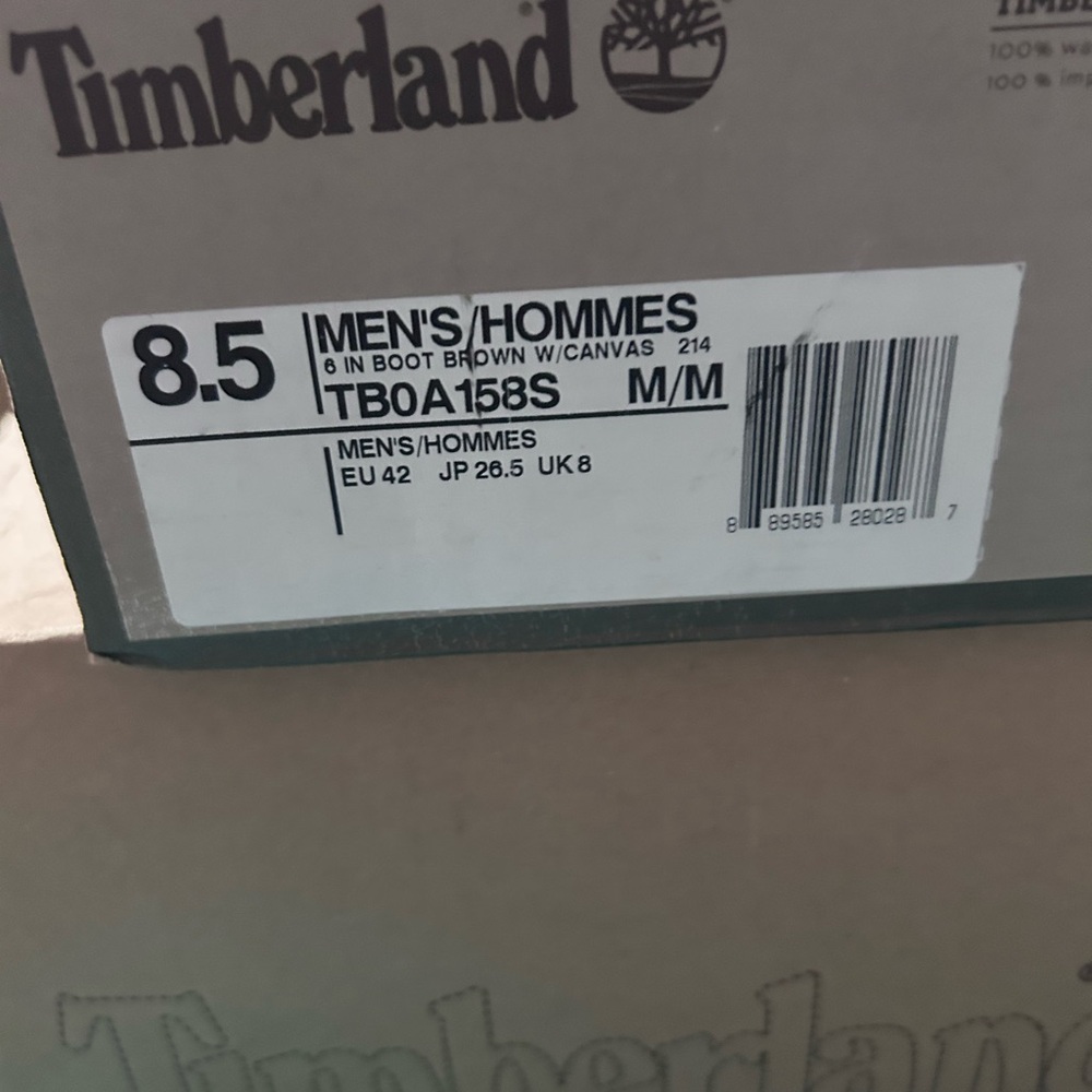 Timberland Men's 3/25  Brown Leather Boots “Ole School”  new condition